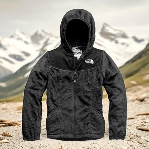 North Face Suave OSO Full Zip Hoodie Youth TNF Black XS size